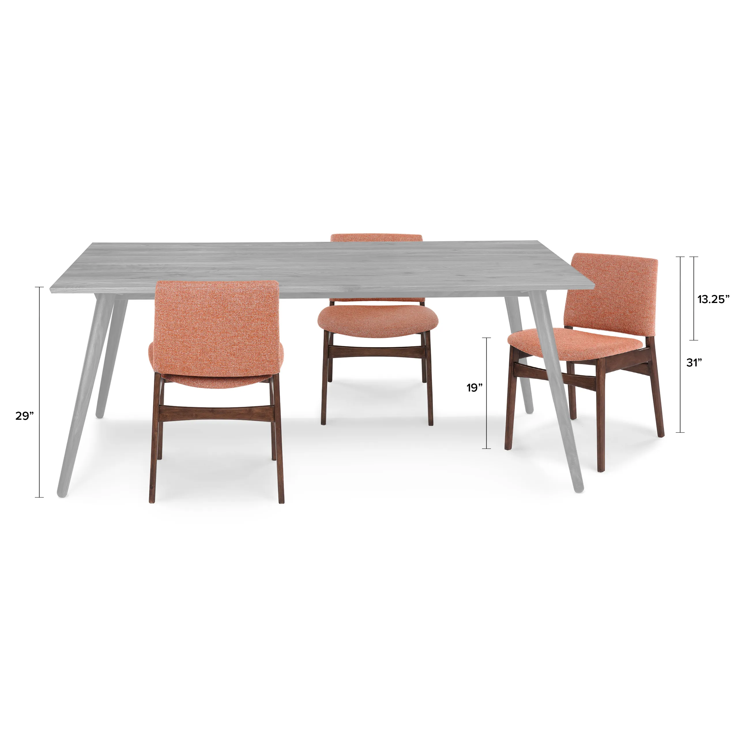 Nosh Dining Chair - Walnut and Rosehip Orange - Image 13