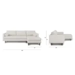 Sven 100_ Tufted Right Sectional - Biscuit Cream