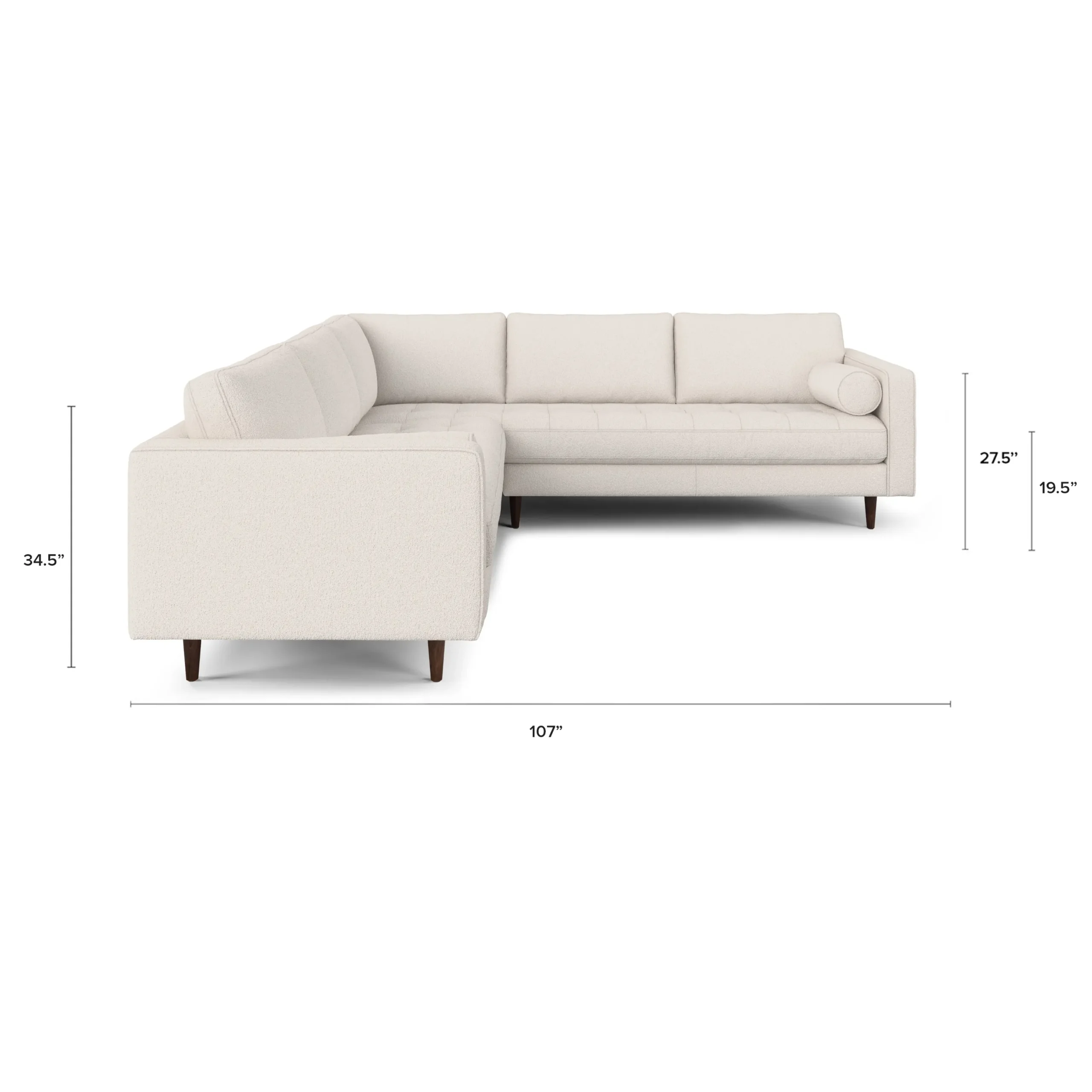 Sven 107_ Corner Sectional - Ivory Wool Bouclé - Image 13