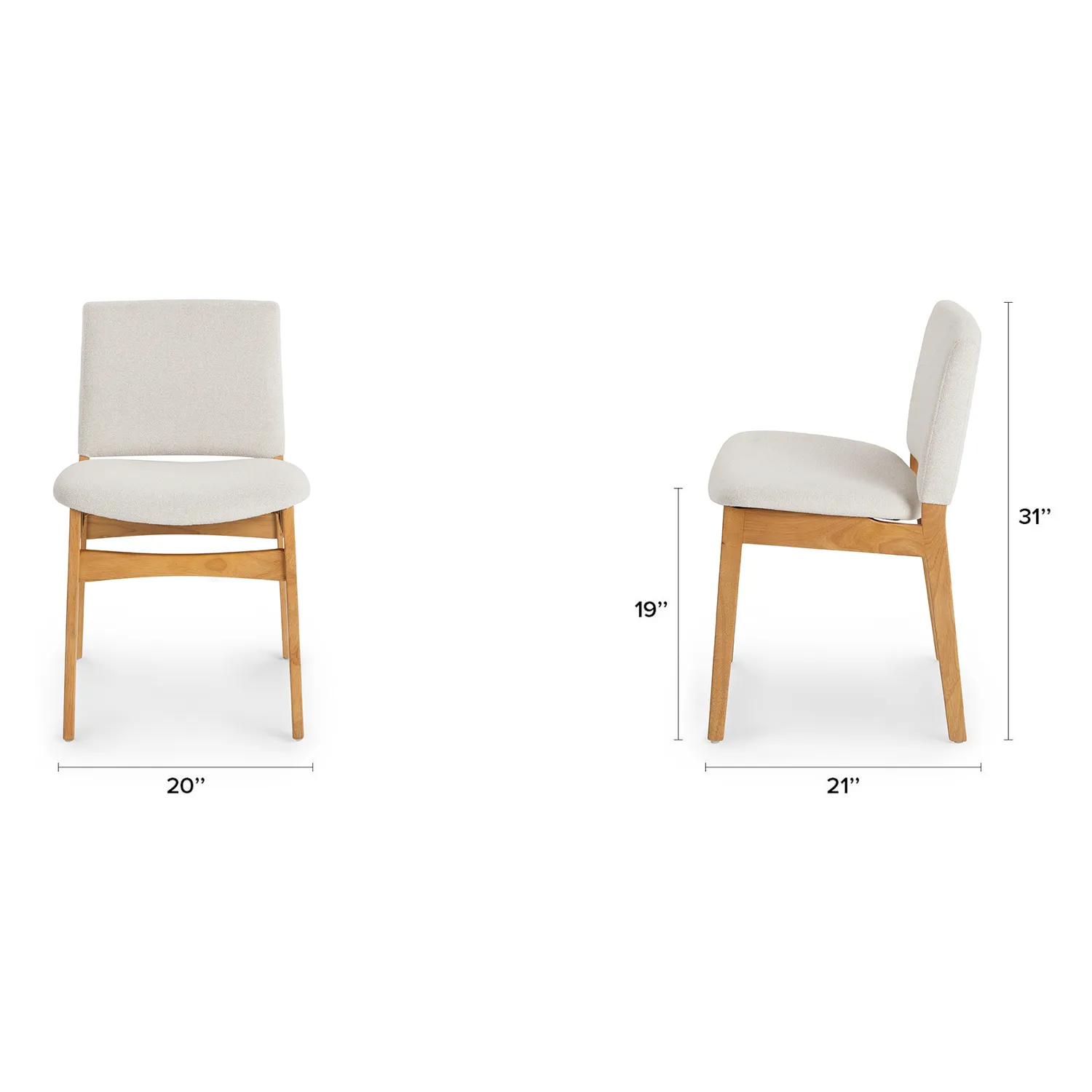 Nosh Dining Chair - Oak and Ratine Ivory - Image 13