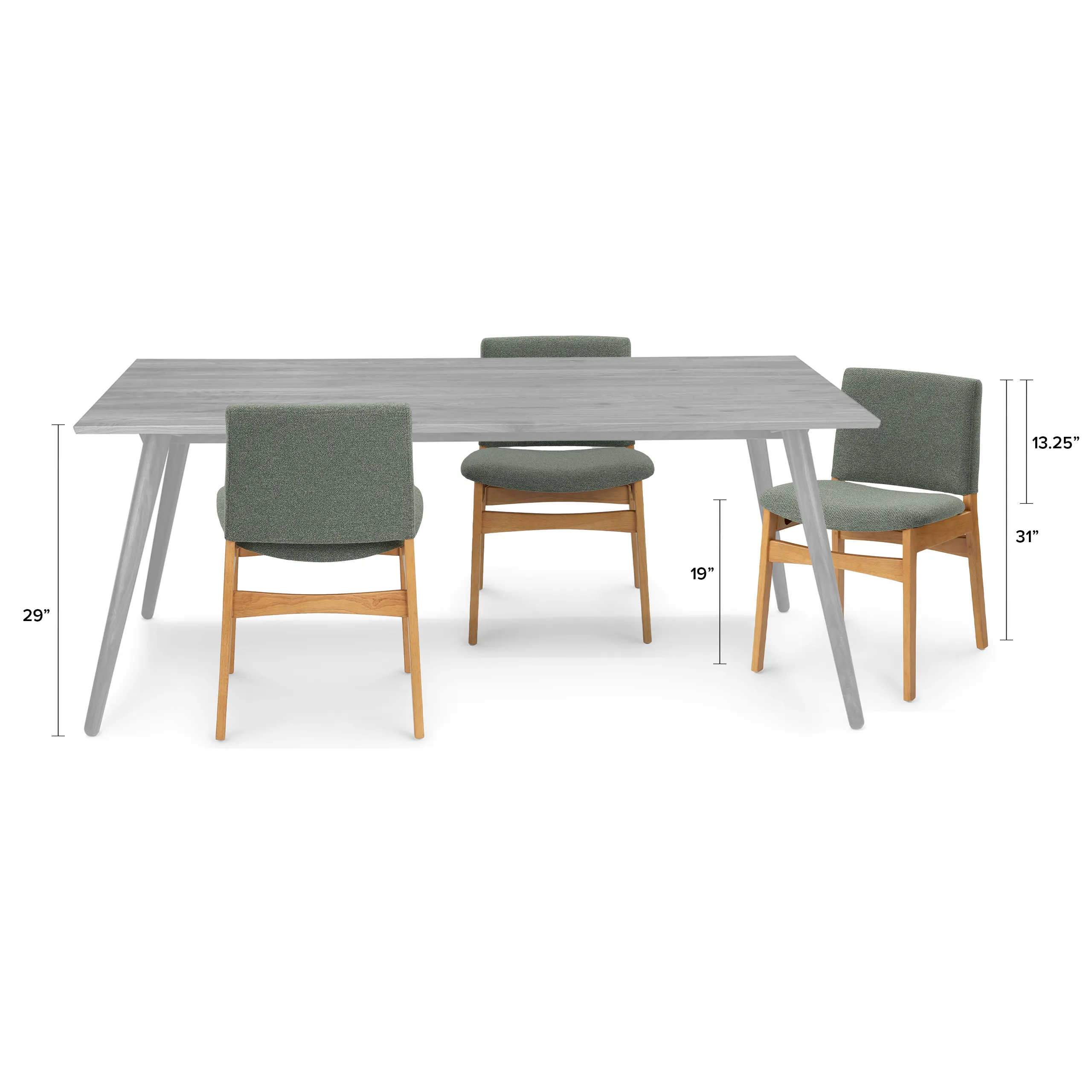 Nosh Dining Chair - Oak and Ratine Green - Image 13