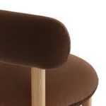 Munk Velvet Dining Chair - White Oak and Hale Earth