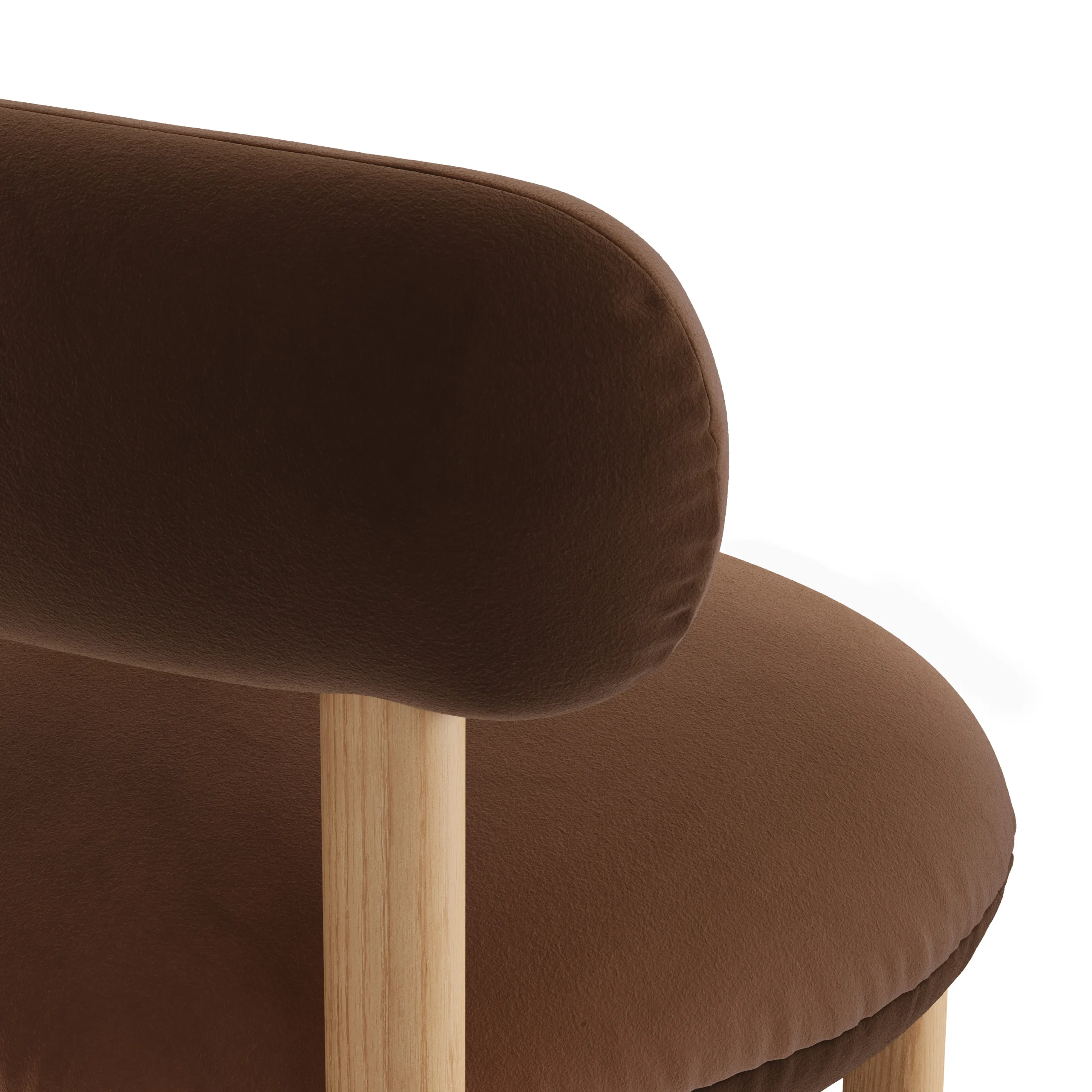 Munk Velvet Dining Chair - White Oak and Hale Earth - Image 13