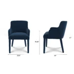 Harris Velvet Dining Armchair - Hale Navy