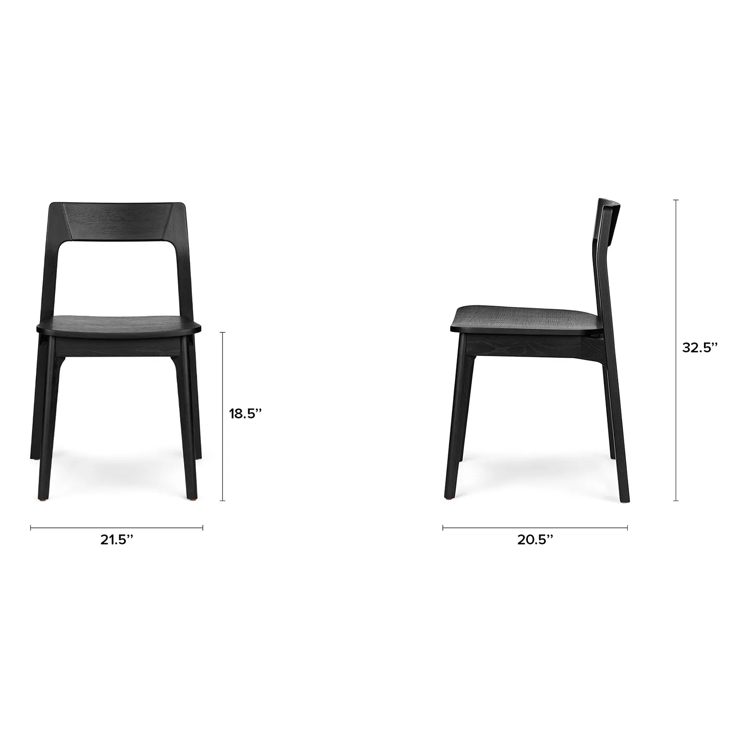 Gusfa Stackable Dining Chair - Black - Image 13