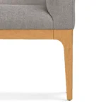 Right Corner Banquette - Natural Oak and Hestia Gray