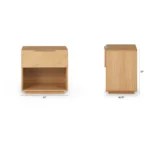 Nera 1-Drawer Nightstand - Oak