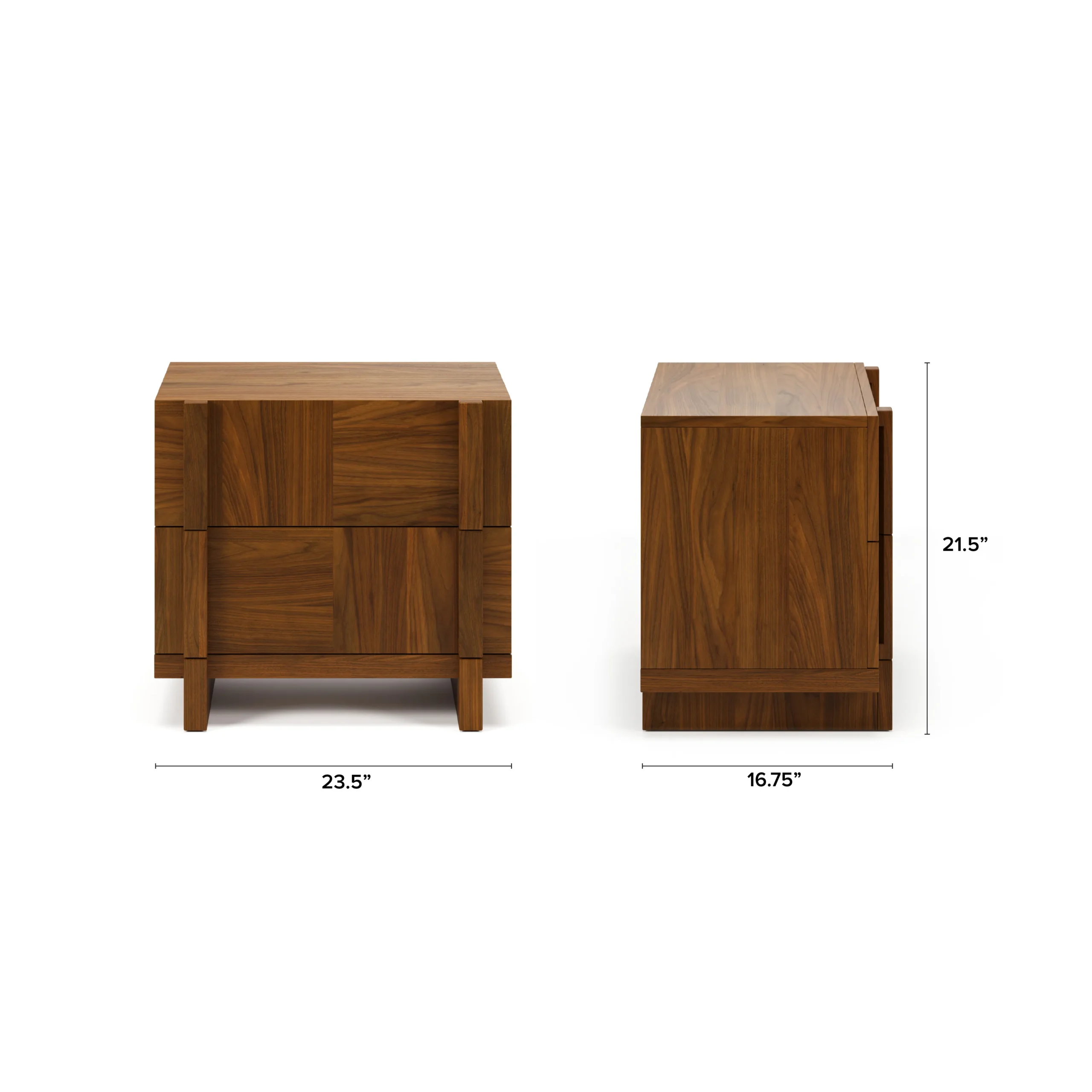 Ayra 2-Drawer Nightstand - Walnut - Image 14