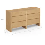 Torme 6-Drawer Double Dresser - White Oak