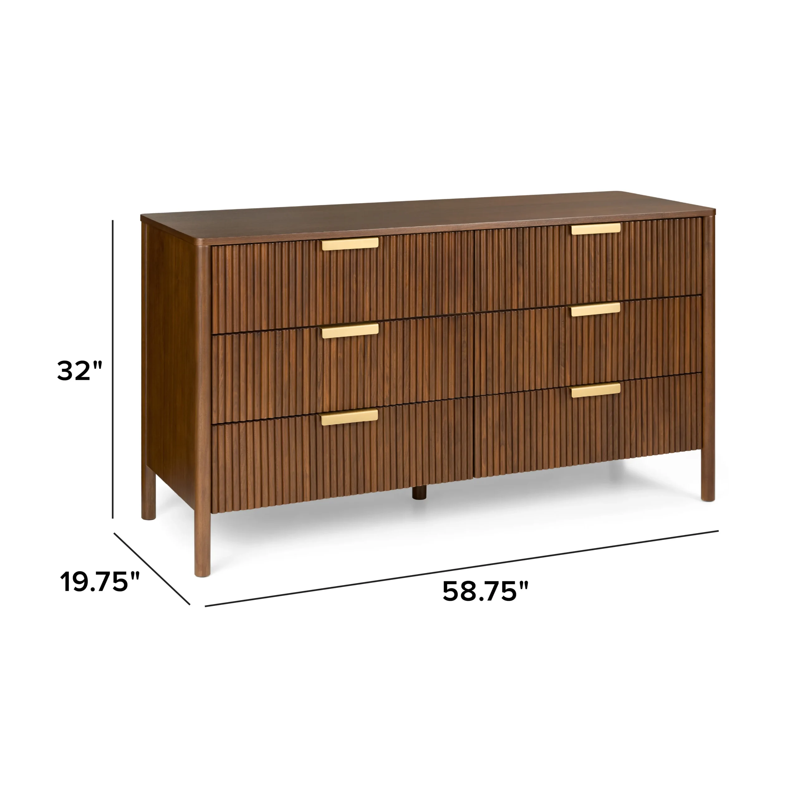 Liv 6-Drawer Double Dresser - Walnut - Image 14