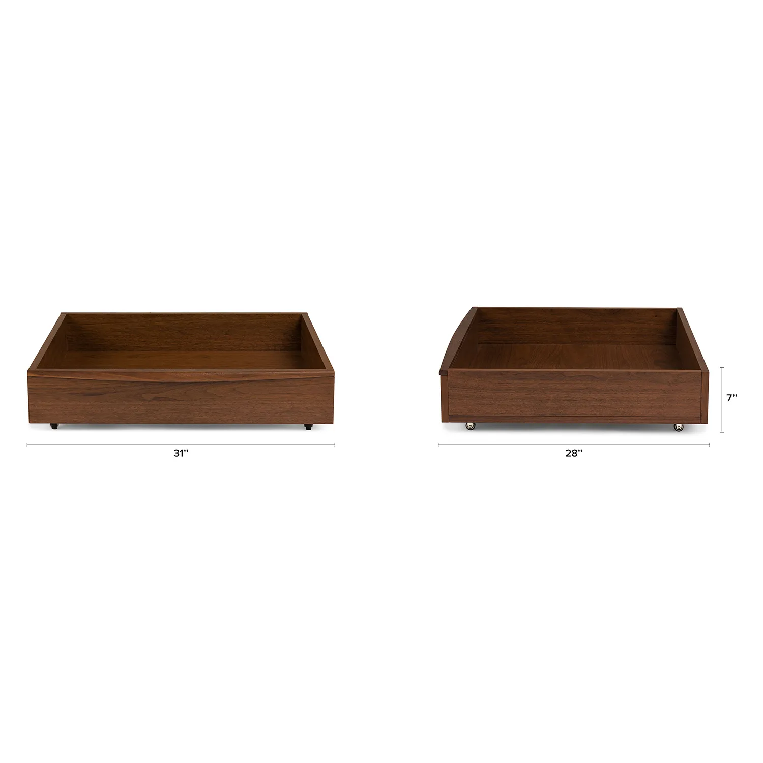 Lenia Underbed Storage Drawer Set - Walnut - Image 14