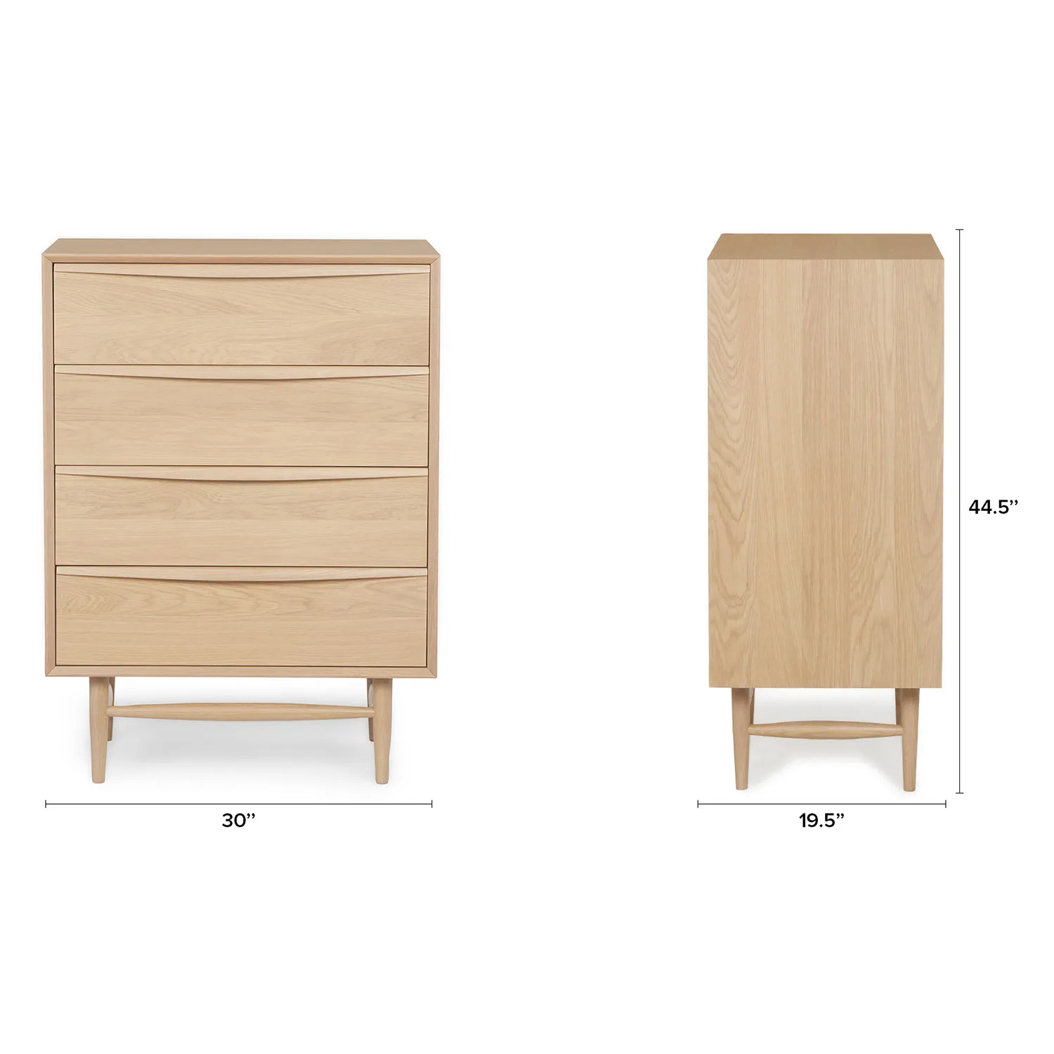 Lenia 4-Drawer Chest - White Oak - Image 14