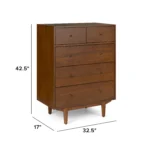 Cooper 5-Drawer Chest - Walnut