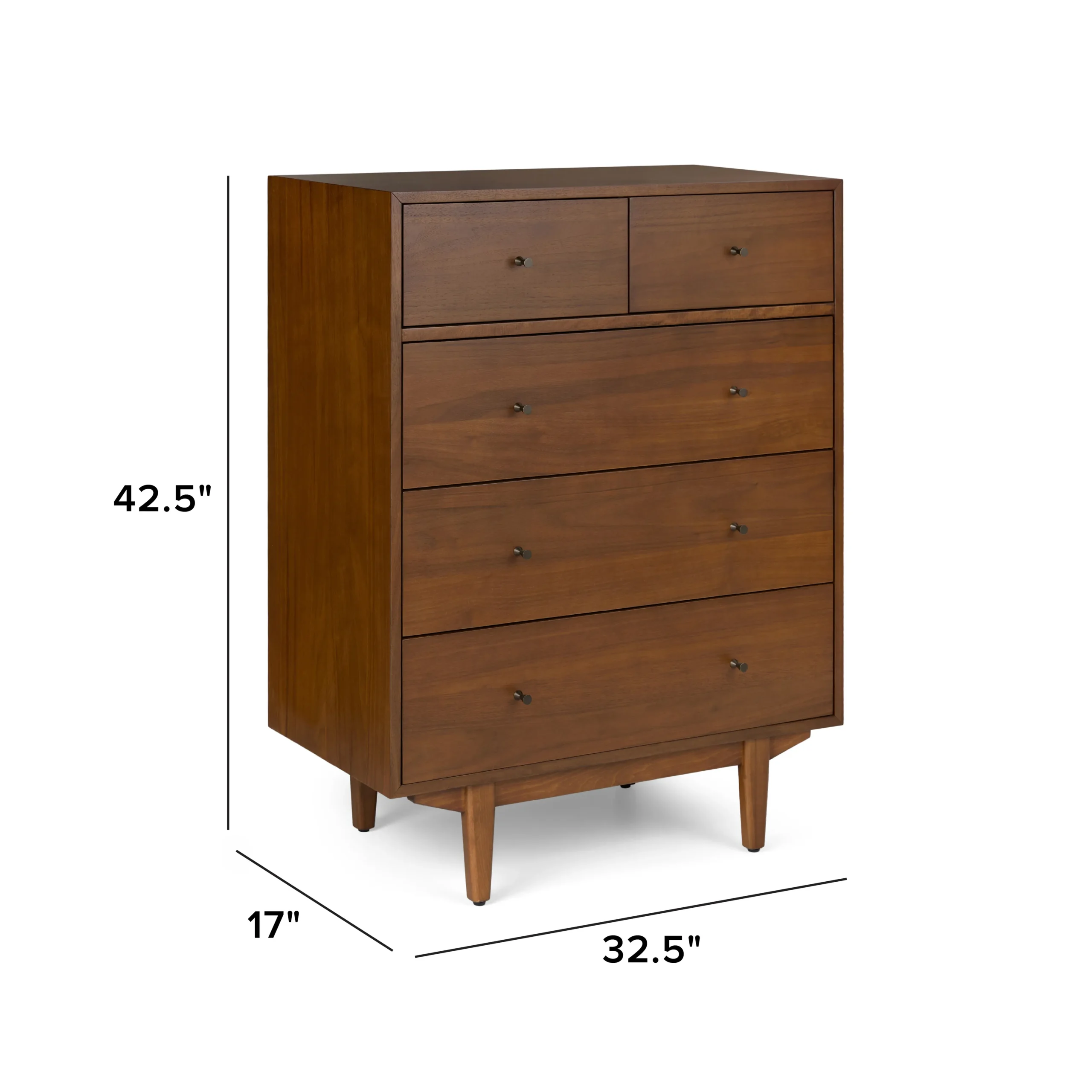 Cooper 5-Drawer Chest - Walnut - Image 14