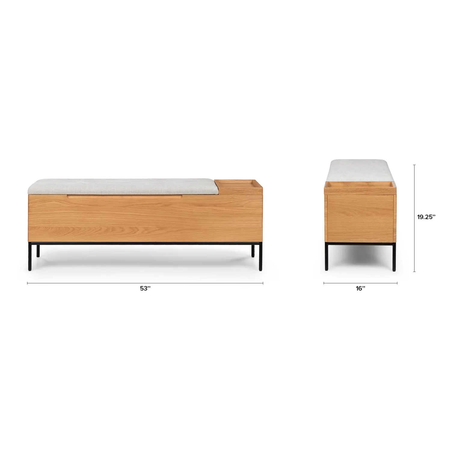 Thari 53_ Bench - Oak and Everest Gray - Image 14