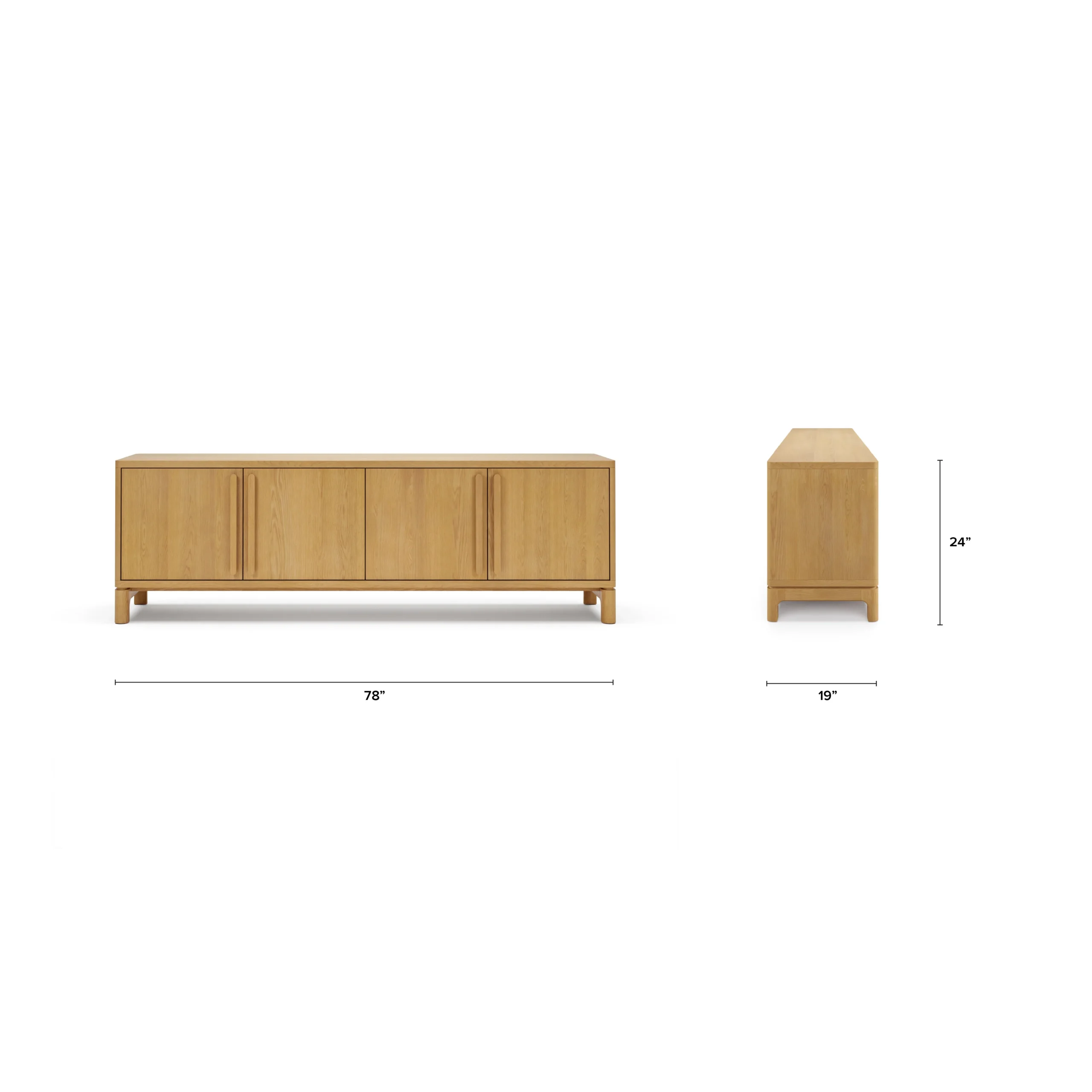 Cosgrove 78_ Media Unit - Natural Oak - Image 6