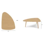 Amoeba 29.5_ Coffee Table - White Oak