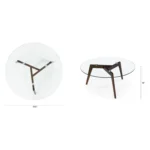 Clarus 31.5_ Glass Coffee Table - Walnut