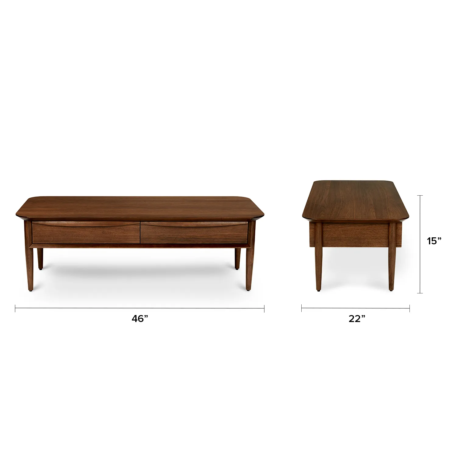 Lenia 46_ Storage Coffee Table - Walnut - Image 9