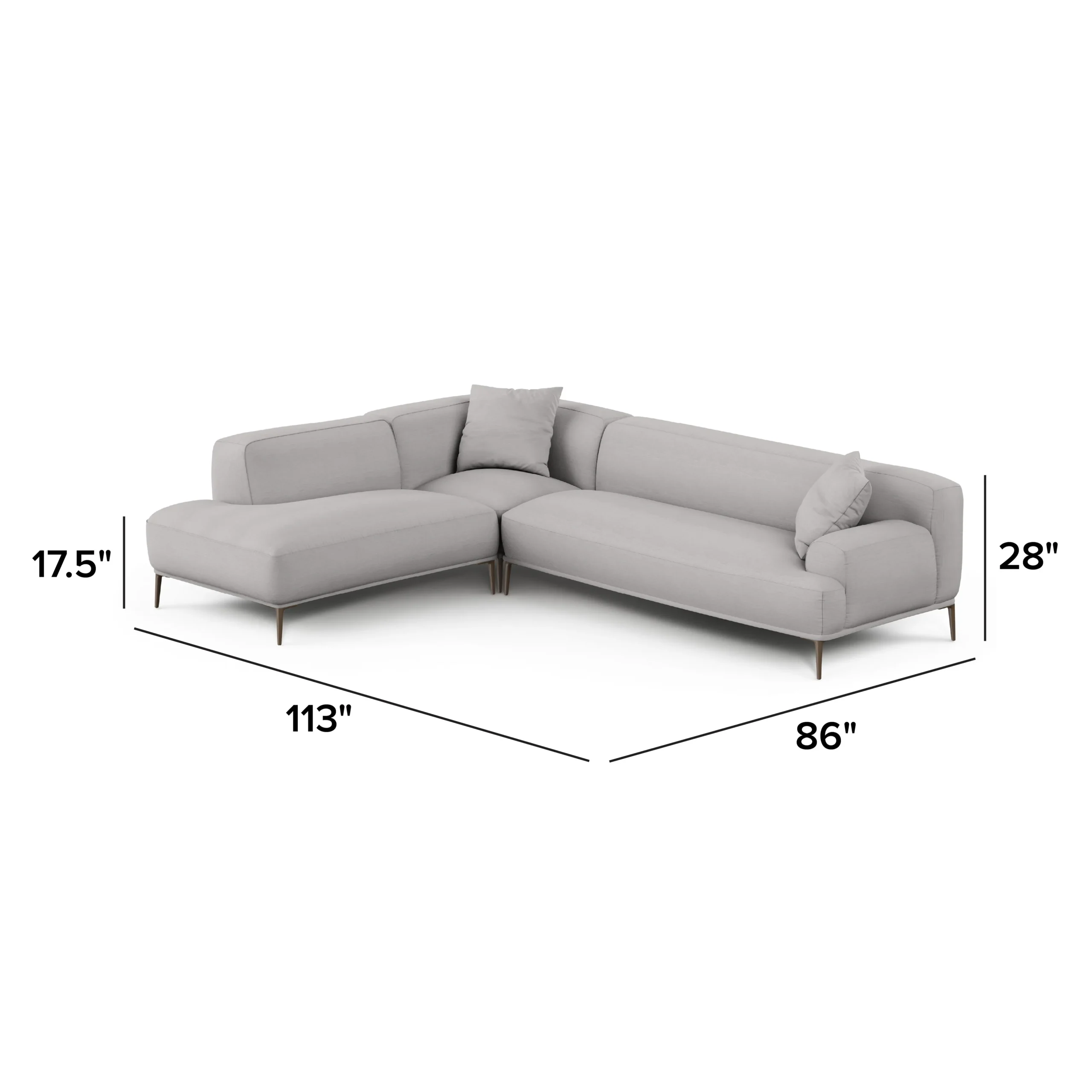 Abisko 113_ Left L-Shaped Sectional - Welsh Gray - Image 14