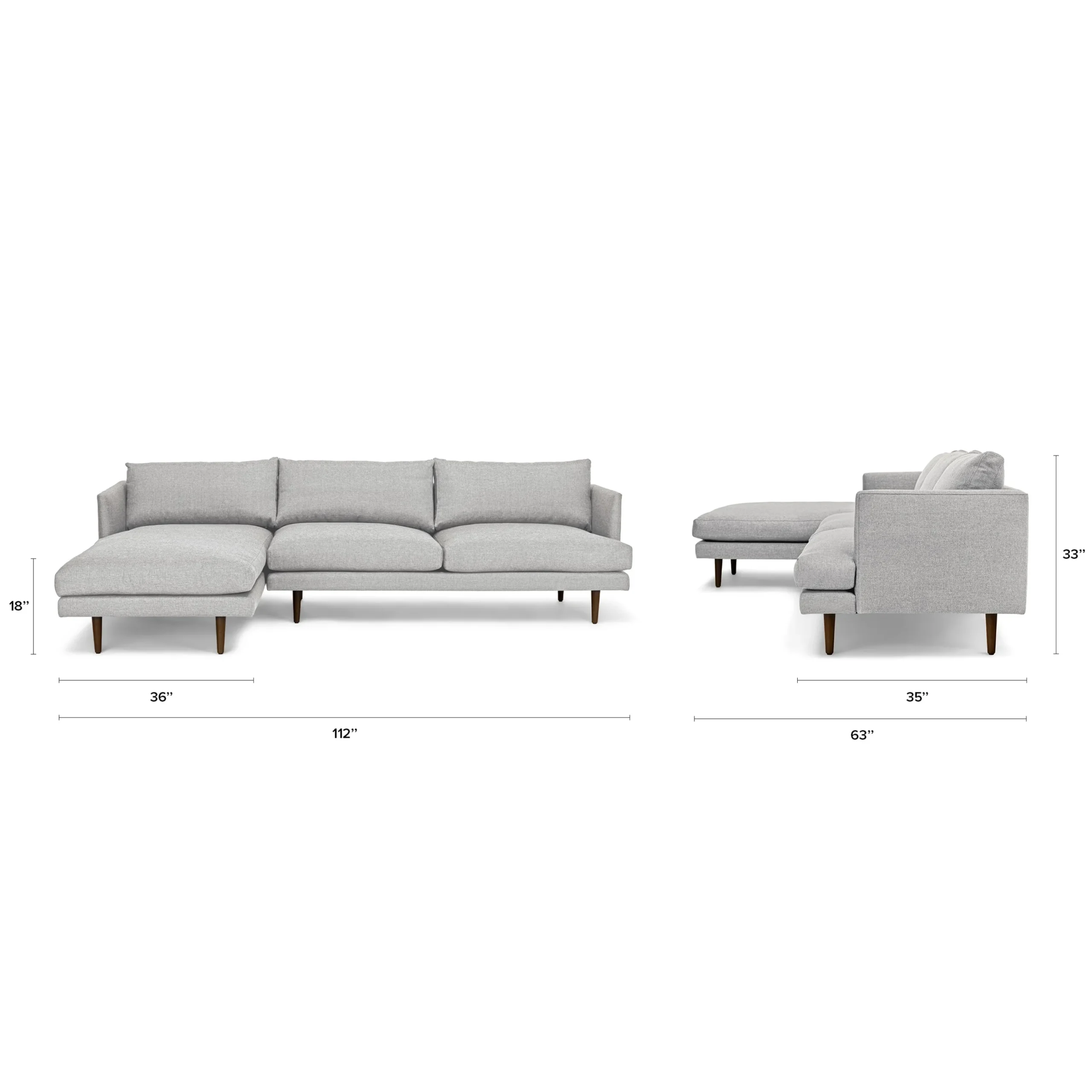 Burrard 112_ Left Sectional - Seasalt Gray - Image 14