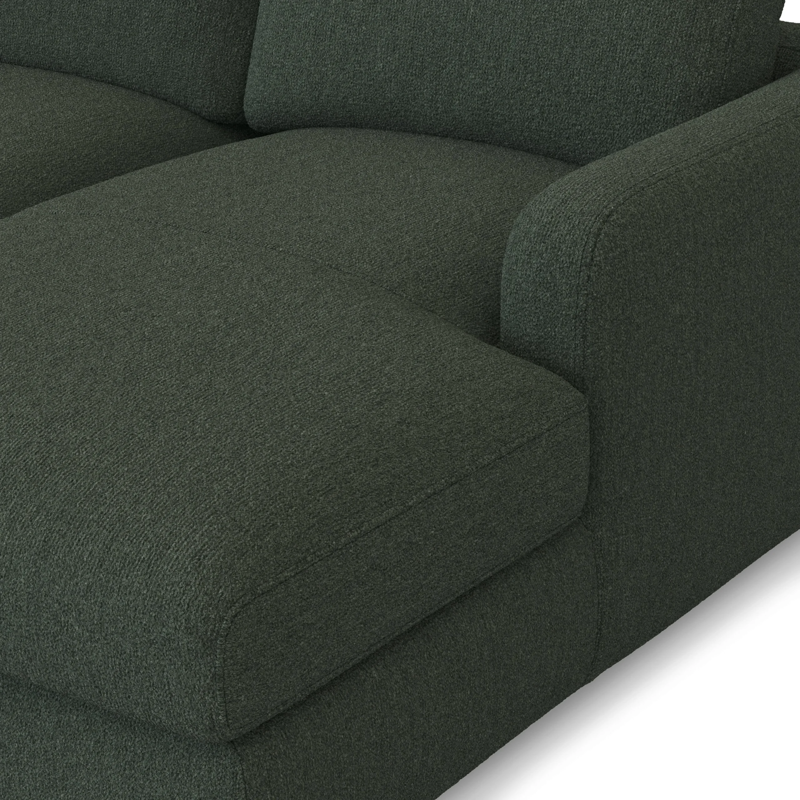 Vati 114_ Right Storage Sleeper Sectional - Natural Oak and Green Wool Bouclé - Image 14