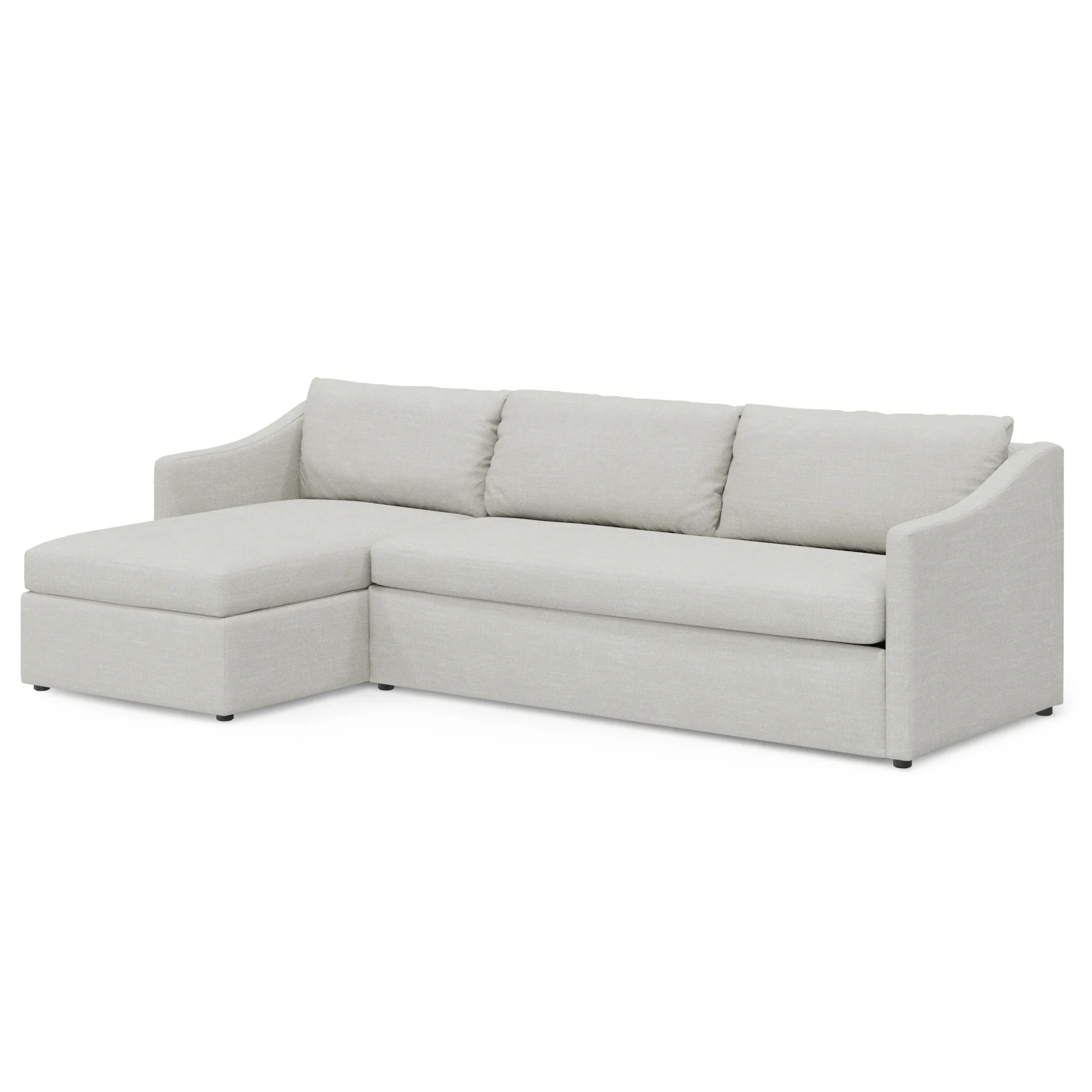Landry 109_ Left Storage Sleeper Sectional - Napa Dove - Image 14