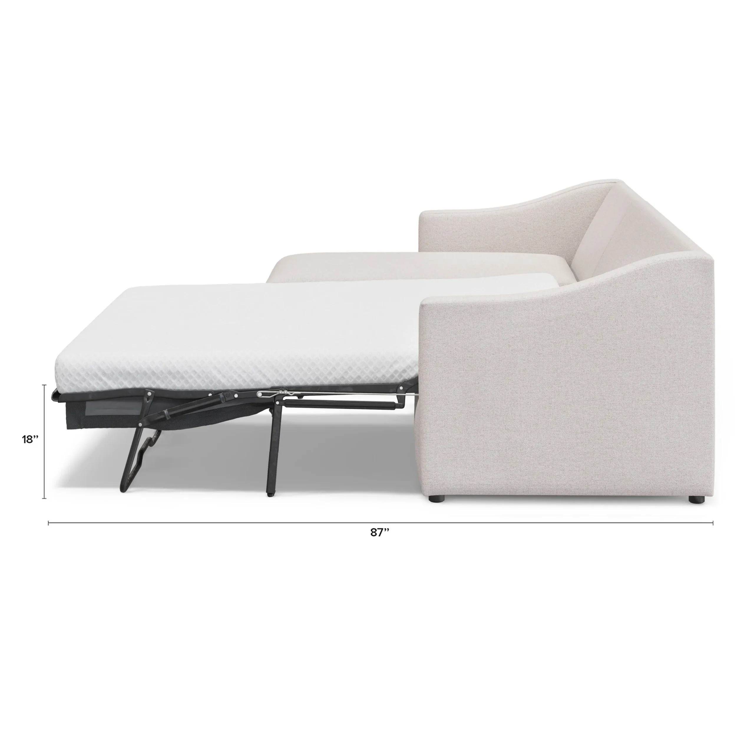 Landry 109_ Left Storage Sleeper Sectional - Napa White - Image 14