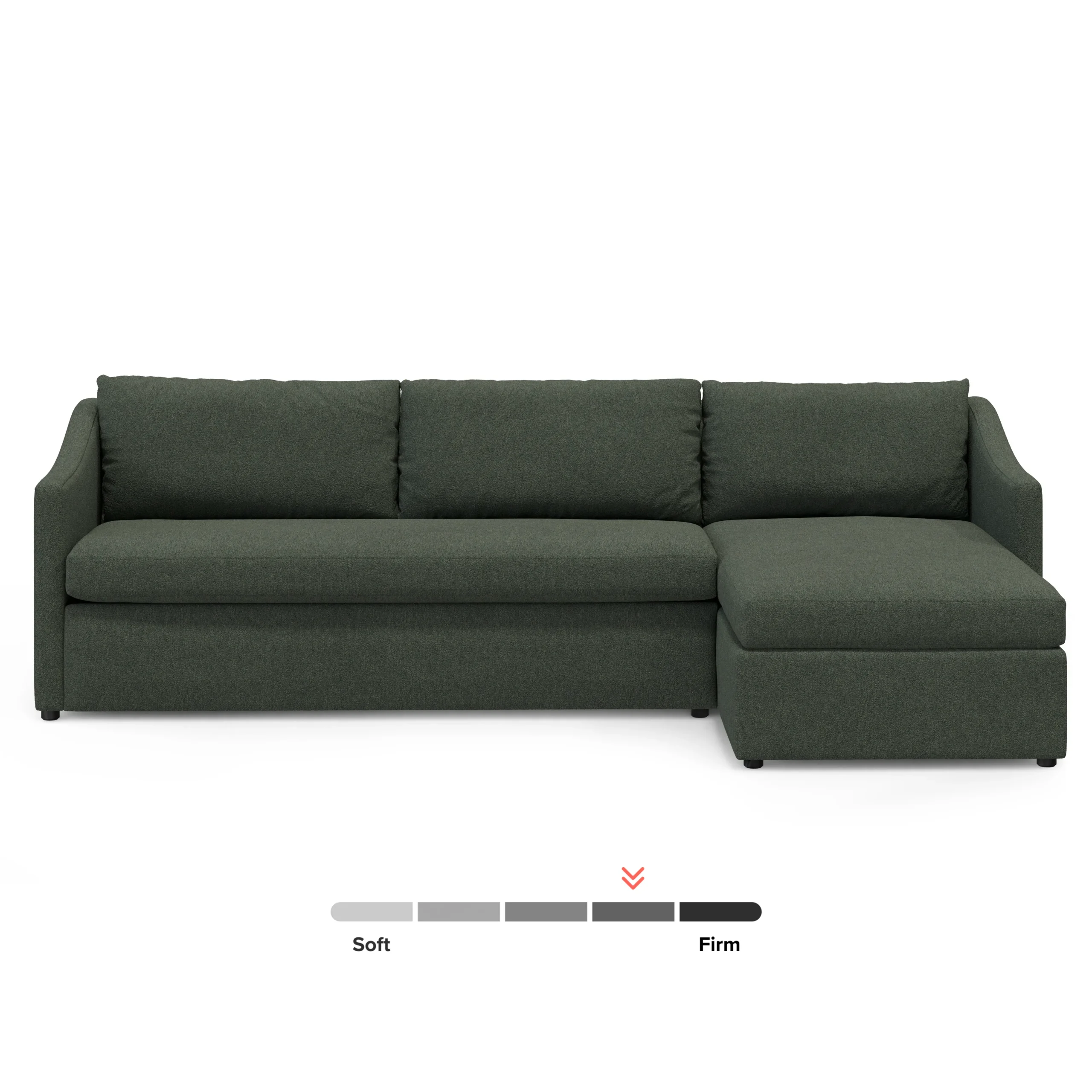 Landry 109_ Right Storage Sleeper Sectional - Green Wool Bouclé - Image 14