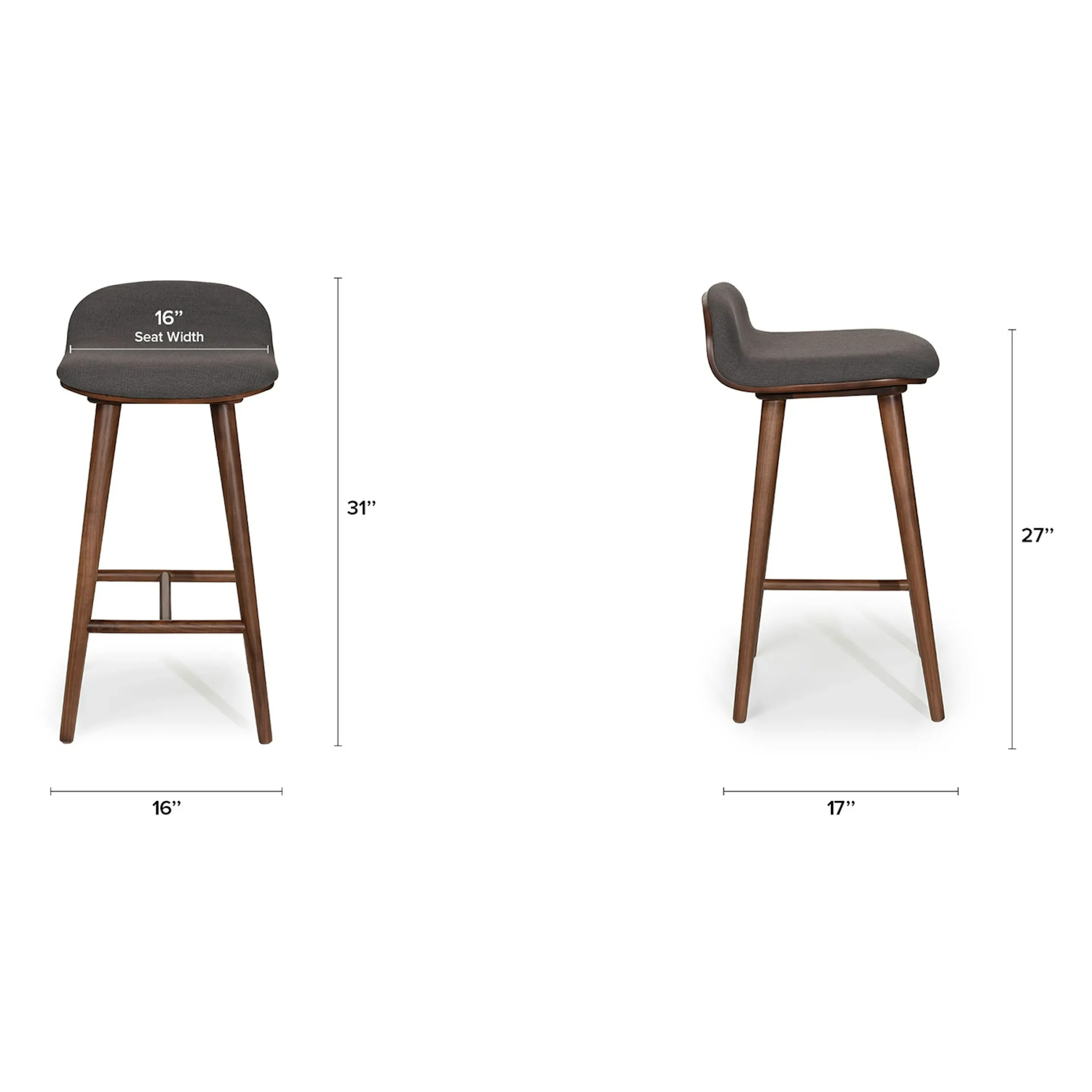 Sede Counter Stool - Walnut and Miller Gray - Image 14