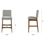Nosh Counter Stool - Walnut and Quarry Gray