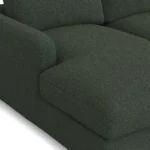 Vati 114_ Left Storage Sleeper Sectional - Natural Oak and Green Wool Bouclé