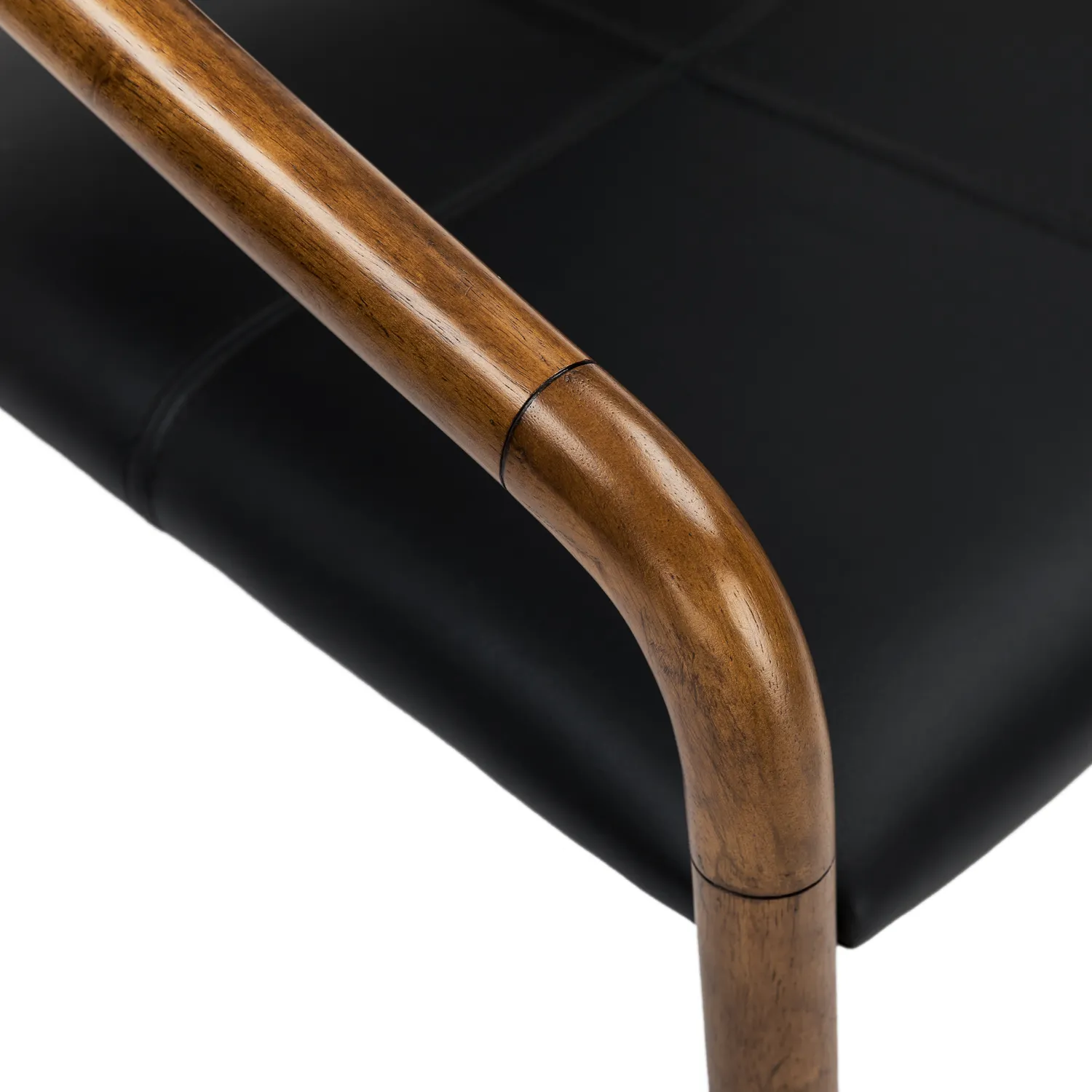 Lento 25_ Leather Lounge Chair - Black - Image 4