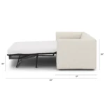 Marina 90_ Reversible Storage Sleeper Sectional - Ivory Wool Bouclé