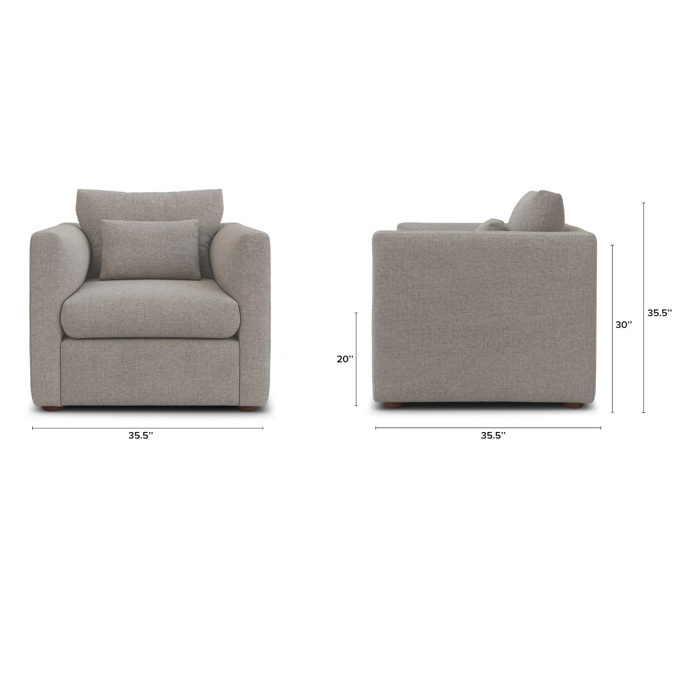 Marina 38_ Lounge Chair - Hestia Gray - Image 2