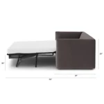 Marina 90_ Velvet Reversible Storage Sleeper Sectional - Hale Warm Gray
