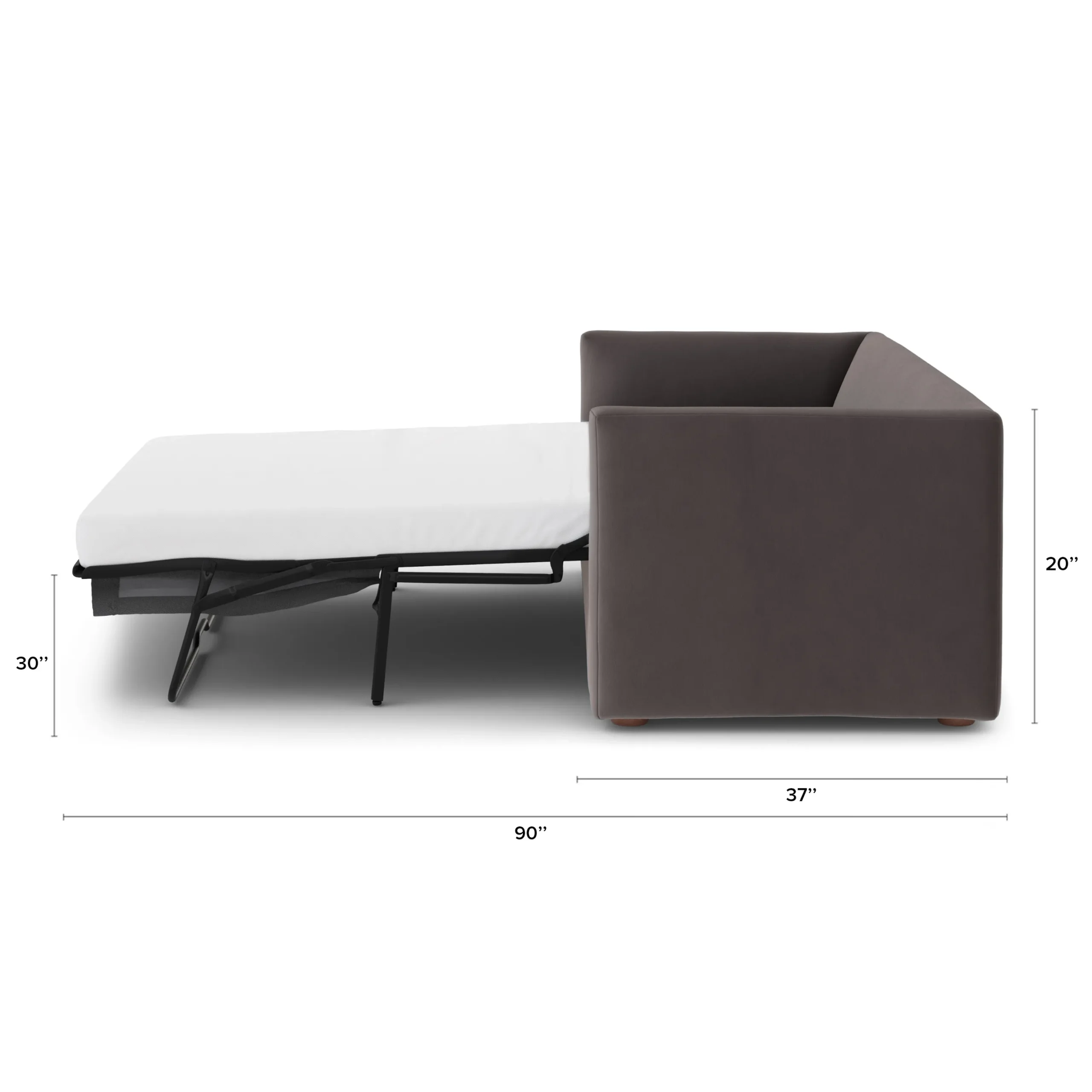 Marina 90_ Velvet Reversible Storage Sleeper Sectional - Hale Warm Gray - Image 14