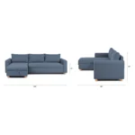 Nordby 104_ Reversible Sleeper Sectional - Lull Blue