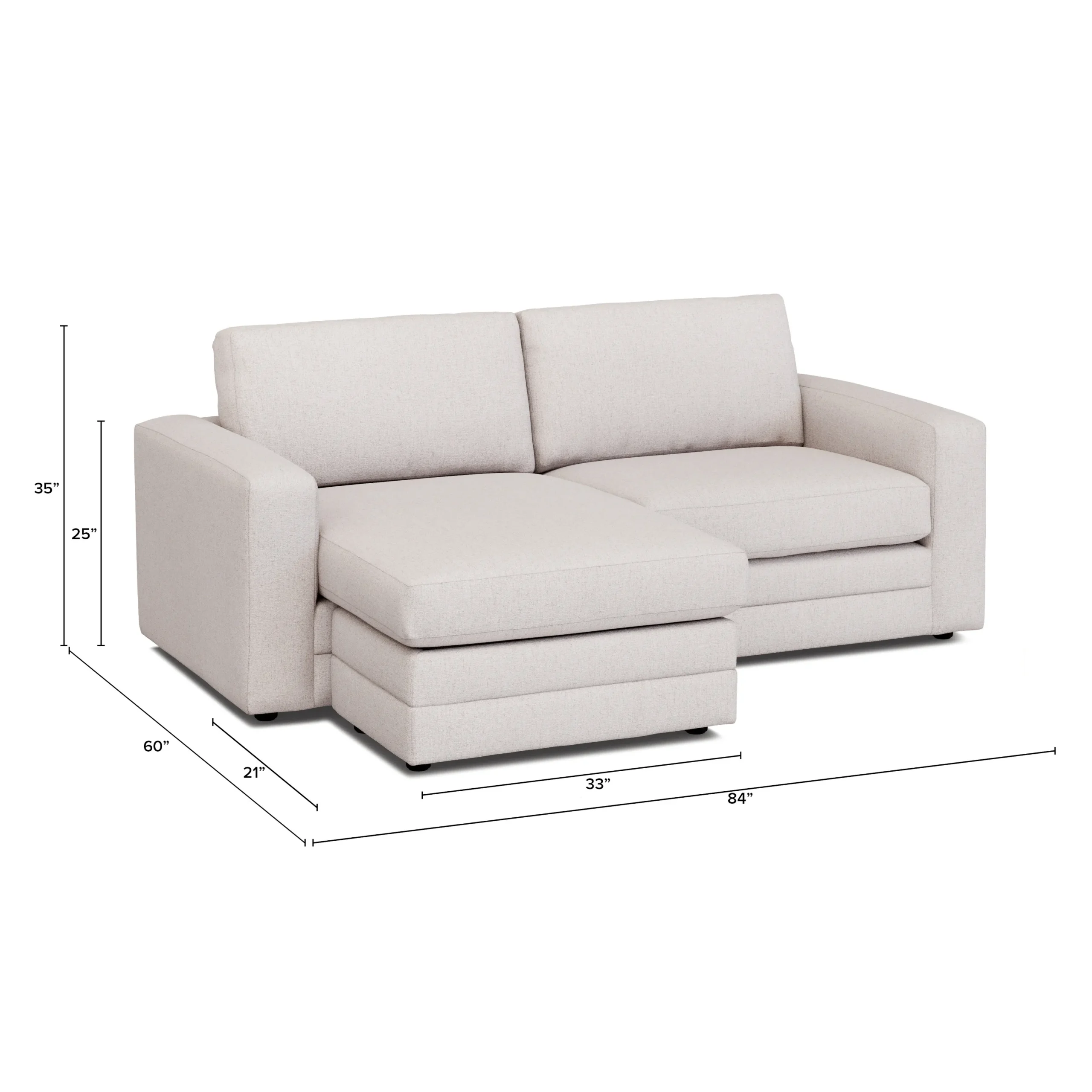 Riley 84_ Reversible Storage Sectional - Napa White - Image 14
