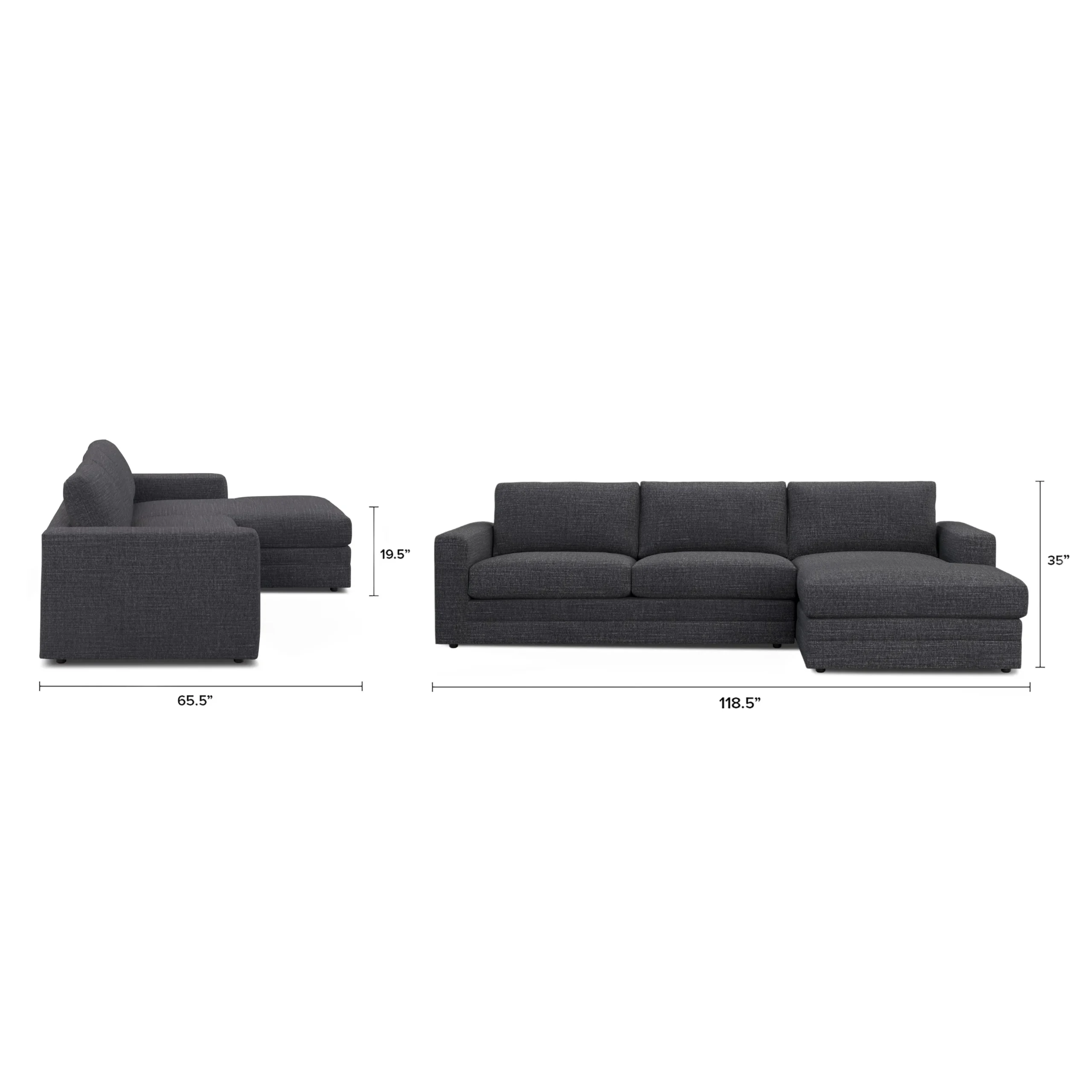 Riley 118.5_ Right Sectional - Napa Charcoal - Image 14