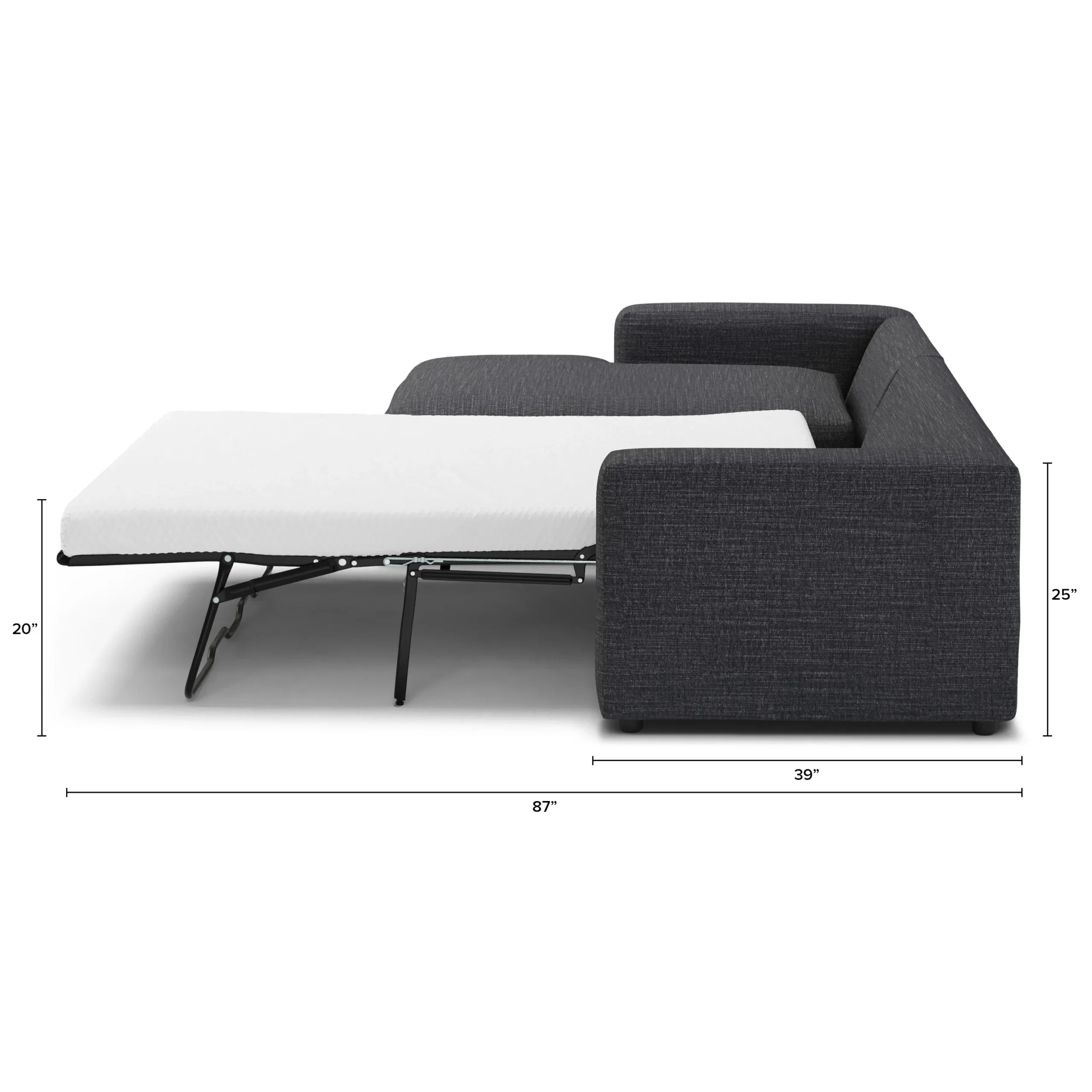 Riley 118_ Left Storage Sleeper Sectional - Napa Charcoal - Image 14