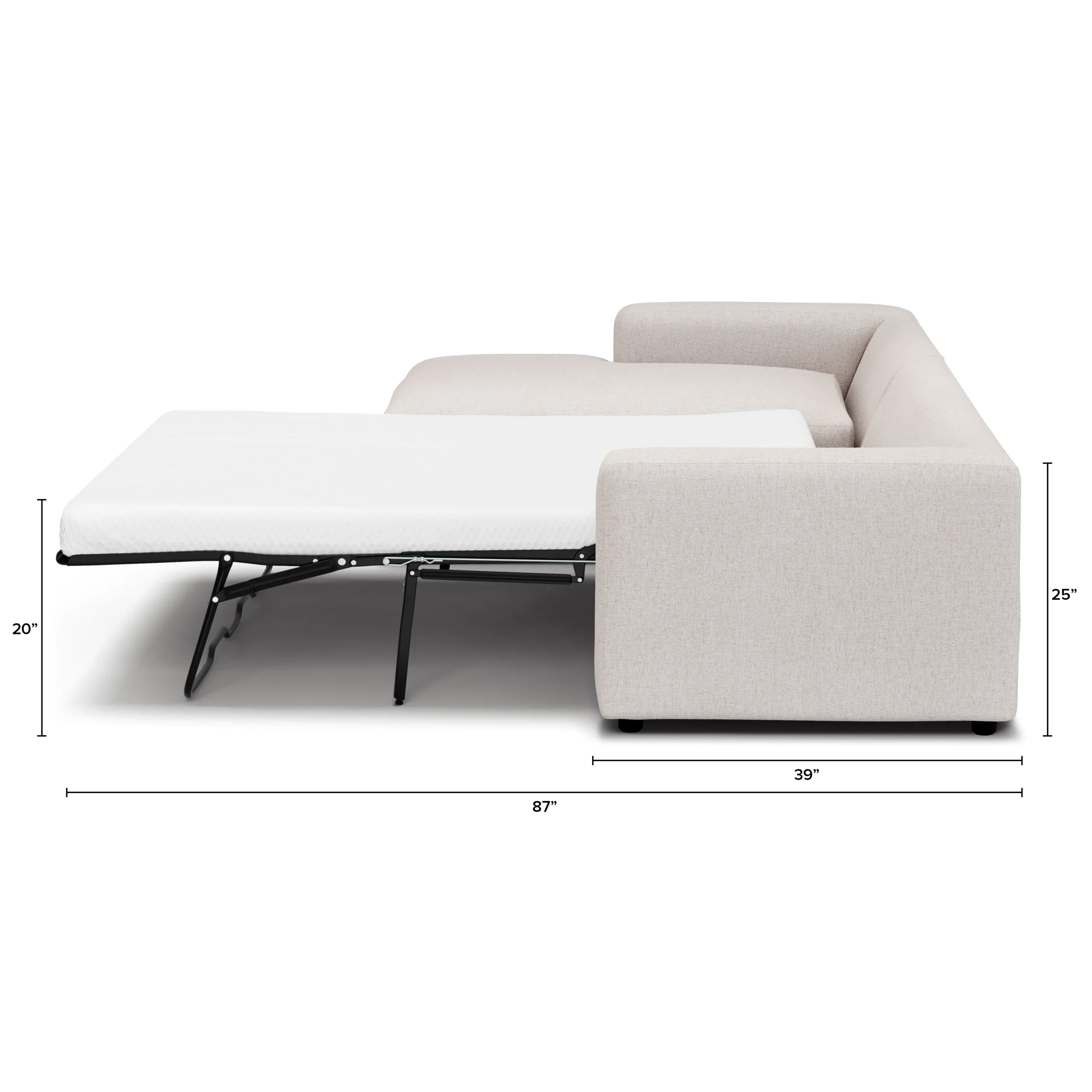 Riley 118_ Left Storage Sleeper Sectional - Napa White - Image 14