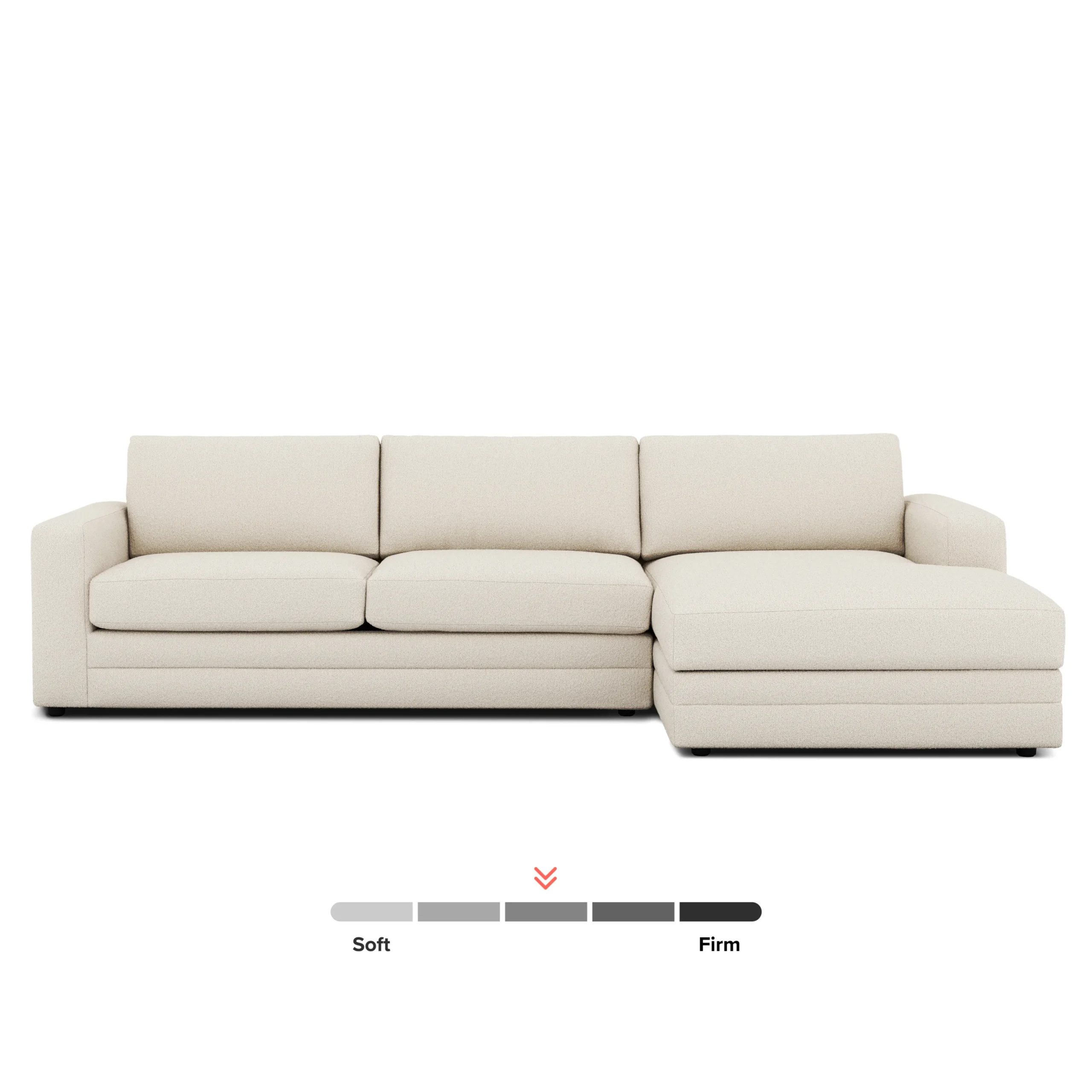 Riley 118_ Right Storage Sleeper Sectional - Ivory Wool Bouclé - Image 12