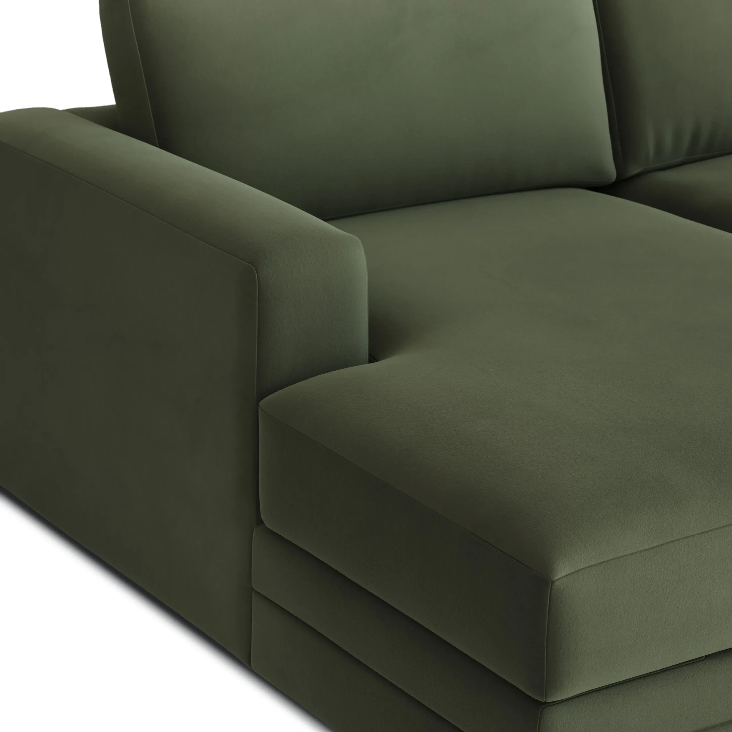 Riley 118_ Velvet Left Storage Sleeper Sectional - Hale Fir Green - Image 11