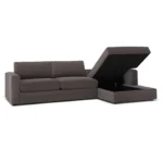 Riley 118_ Velvet Right Storage Sleeper Sectional - Hale Warm Gray
