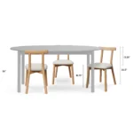 Ulka Dining Chair - White Oak and Ratine Ivory