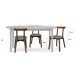Ulka Dining Chair - Walnut and Ratine Green