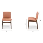 Nosh Dining Chair - Walnut and Rosehip Orange