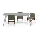 Nosh Dining Chair - Walnut and Hemlock Green