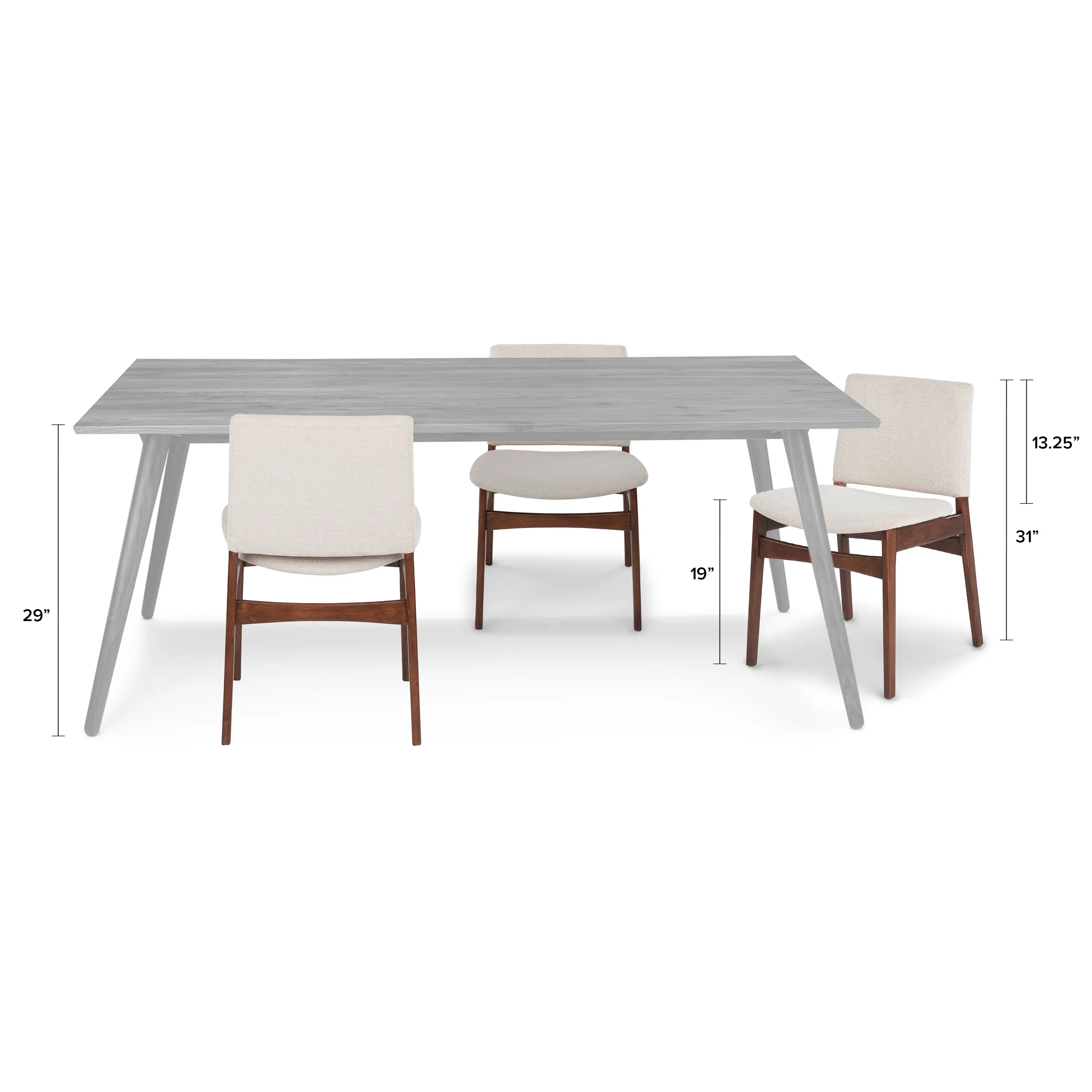Nosh Dining Chair - Walnut and Chalk Gray - Image 14